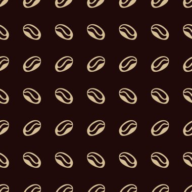 Kahve Fasulyesi Kusursuz Şekilsel Vektör İllüstrasyonu. kahve çekirdeği elle çizilmiş arka plan