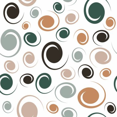 Beyaz arka planda izole edilmiş spiral daire. spiral vintage geometrik dikişsiz desen. Vektör basit düz grafik el çizimi.