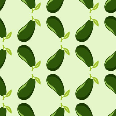 Vektör El Avokado Kusursuz Desen Tasarımı