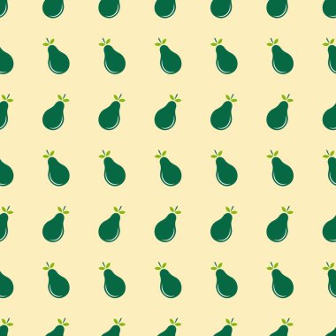 avokado el çizimi sebzesiz desen vektörü