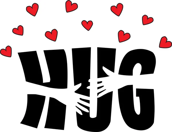 Hug love Дружба — стоковый вектор