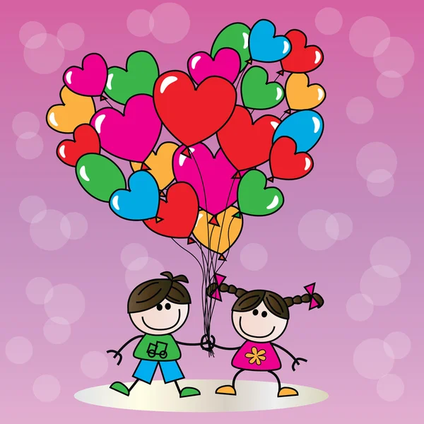 Joyeux anniversaire ou Saint Valentin — Image vectorielle