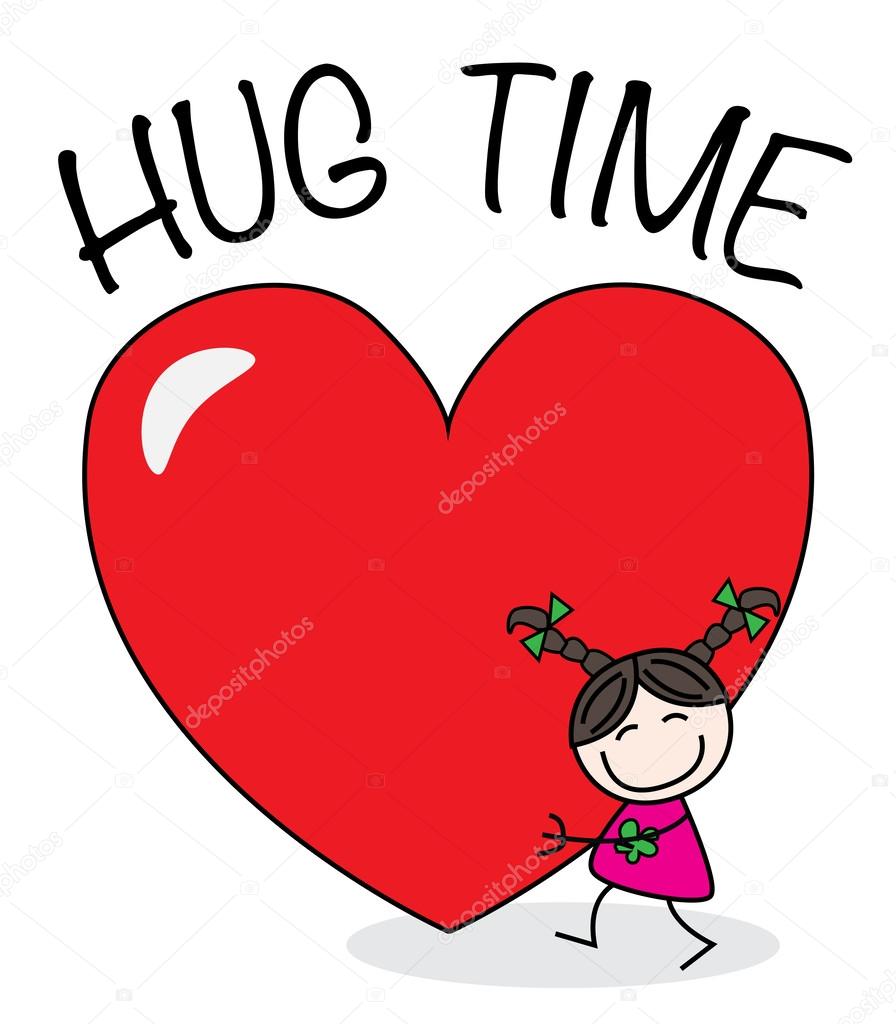 Hug time valentines day or other celebration