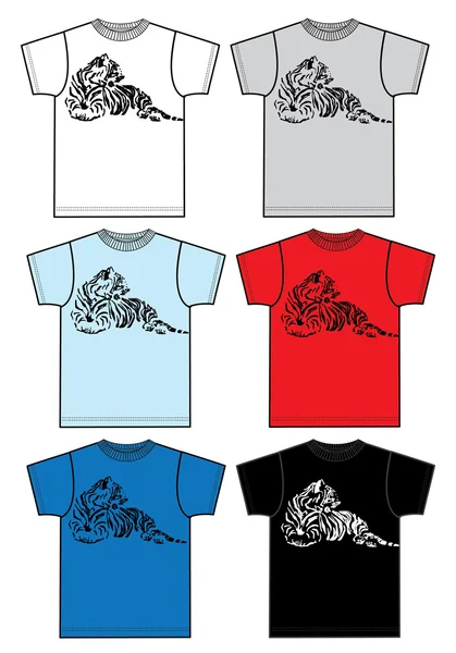 Top tee plagg ut tiger modebranschen — Stock vektor