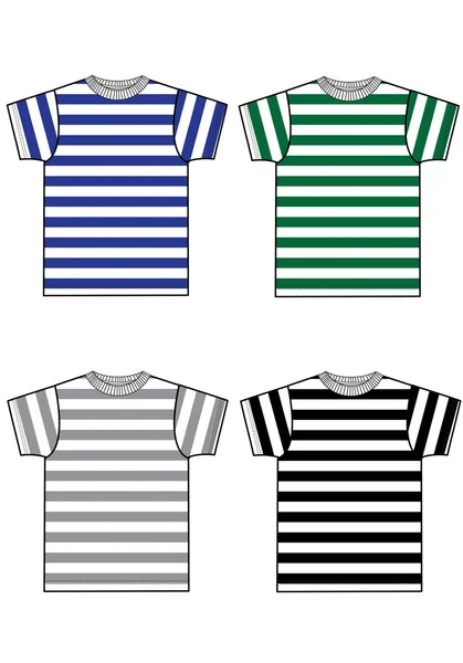 Camisetas de rayas básicas para hombres o niños — Vector de stock