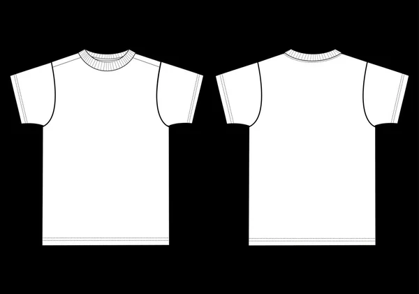 T-shirt sketch de prendas de vestir para la industria de la moda — Vector de stock