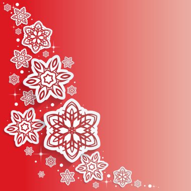 soyut kar taneleri tasarım vektör Noel arka plan