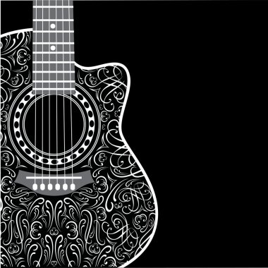 kirpik gitar ve şık süsleme arka plan