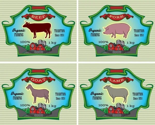 Esquema vectorial de color de la canal de corte de bisonte salvaje