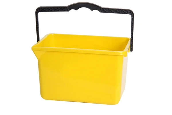 Yellow rectangular bucket — Stock Photo, Image