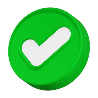 kontrol listesi kabul simgesi 3d