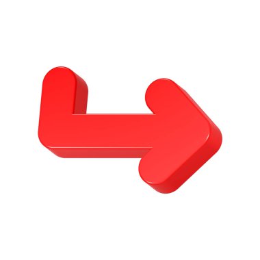 Sağ 3d 'yi gösteren kırmızı bir ok.