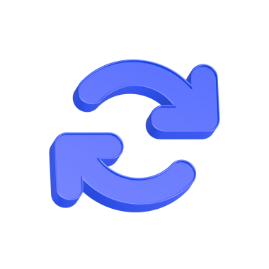 ok eşzamanlama simgesi 3d oluşturma