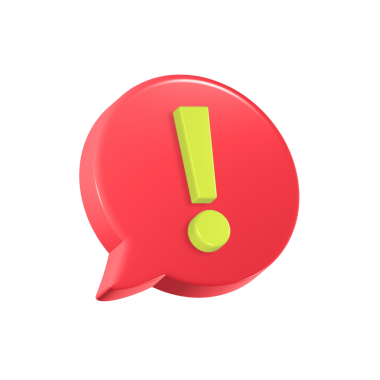 Dikkat uyarı simgesi 3D oluşturma