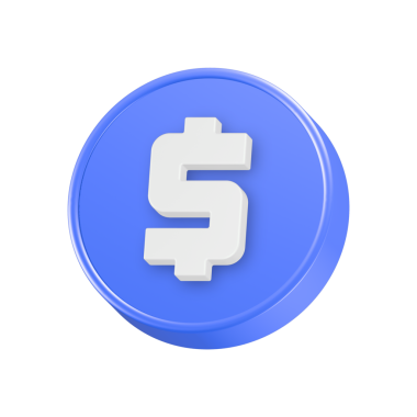 Dolar madeni para simgesi 3d oluşturma