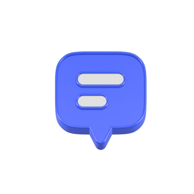 mavi sohbet simgesi 3d oluşturma