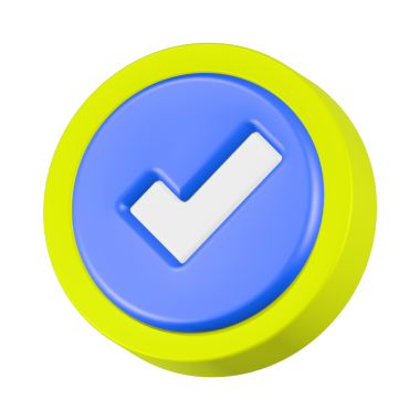 Çekler için onay simgesi 3d oluşturma