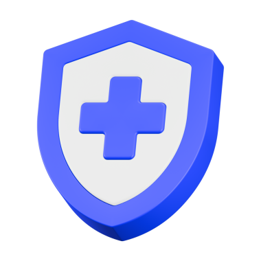 tıbbi çapraz kalkan simgesi 3D