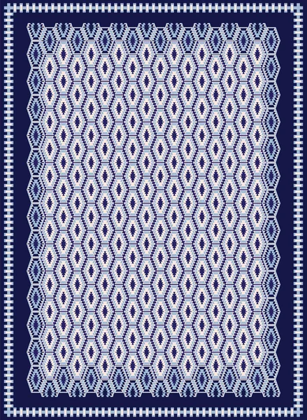 Diseño de alfombra azul — Vector de stock
