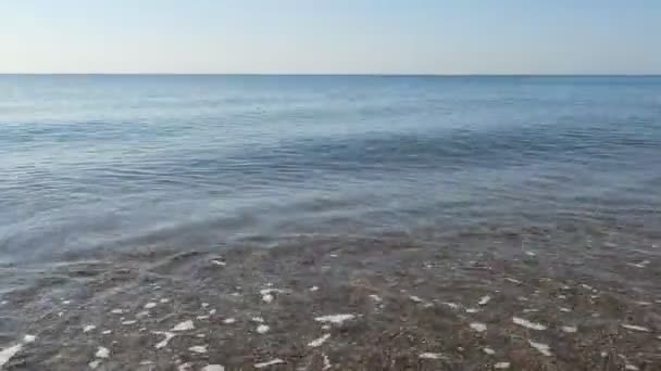 Středozemní Moře Pláži Lara Antalyi Turecku — Stock video