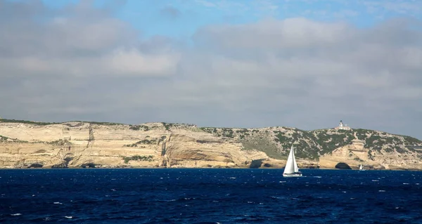 Strait Bonifacio Seen Corsican Coast France — Stock Photo, Image