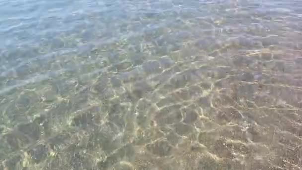 Kundu Antalya土耳其Lara海滩上清澈的地中海 — 图库视频影像