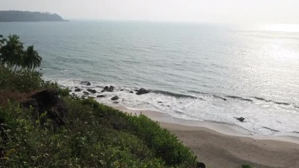 Playa prístina de Cabo de Rama en Goa del Sur en la India — Vídeos de Stock