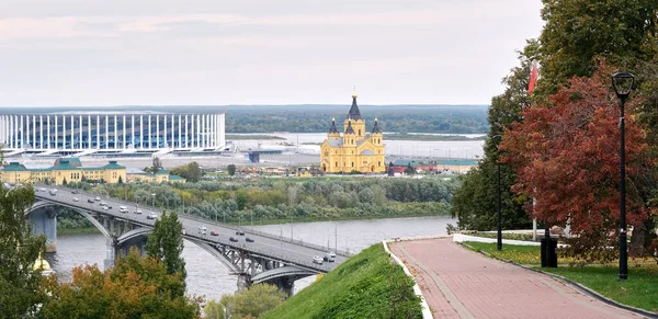 Vista Nizhny Novgorod Otoño Desde Terraplén Colina — Foto de Stock