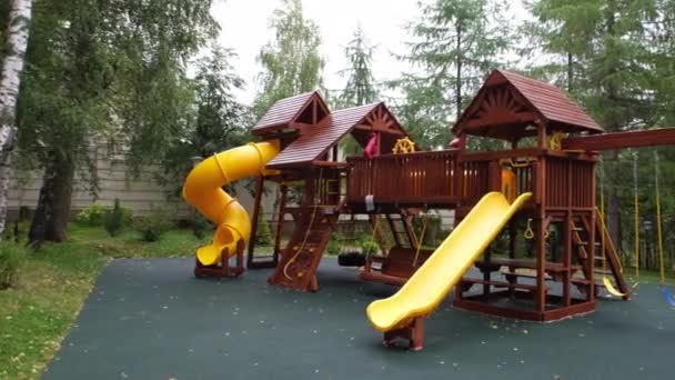 Nischni Nowgorod Russland September 2021 Neuer Kinderspielplatz Pochainsky Boulevard — Stockvideo