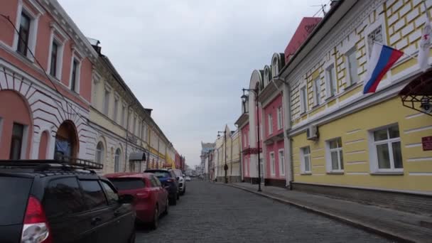 Nijni Novgorod Russie Septembre 2021 Restauration Vieux Mur Briques Nijni — Video