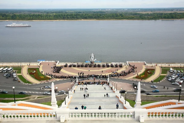 Cadets take the oath Nizhny Novgorod police academy — Stock Photo, Image