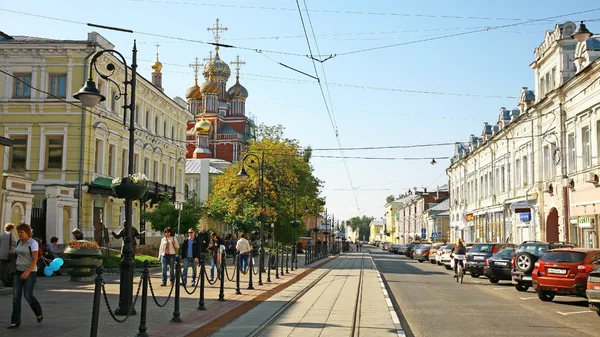 День рождения Рождественская улица в Нижнем Новгороде — стоковое фото