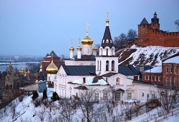 Egyház és a Kreml-Nizhny Novgorod Jogdíjmentes Stock Képek