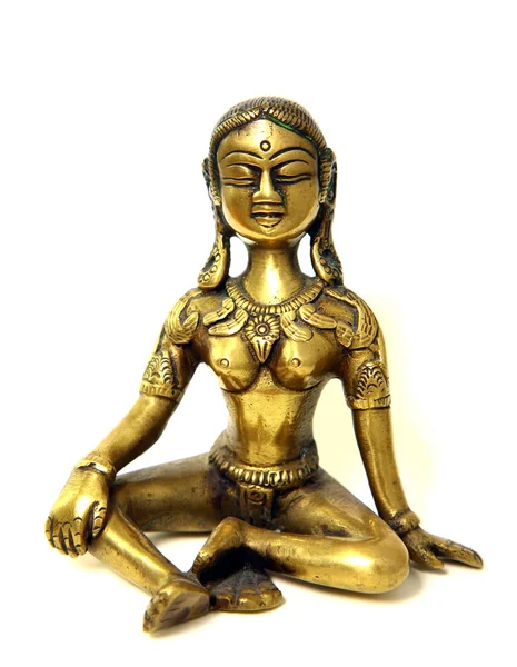 Statue of a girl in meditation — Stock Photo, Image