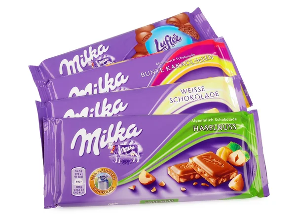 Milka Chocolade bars — Stockfoto