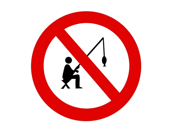 No fishing sign — Stock Photo, Image