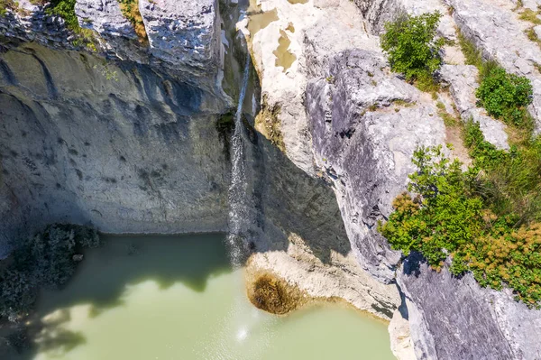 Una Vista Aérea Sopot Cascada Verano Istria Croacia — Foto de Stock