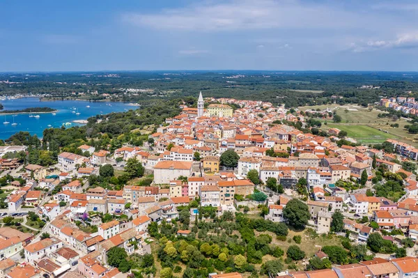 Aerial Shot Coastal City Vrsar Istria Croatia — Stock Photo, Image