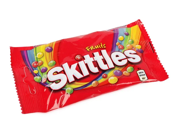 Skittles godis paketet Royaltyfria Stockfoton