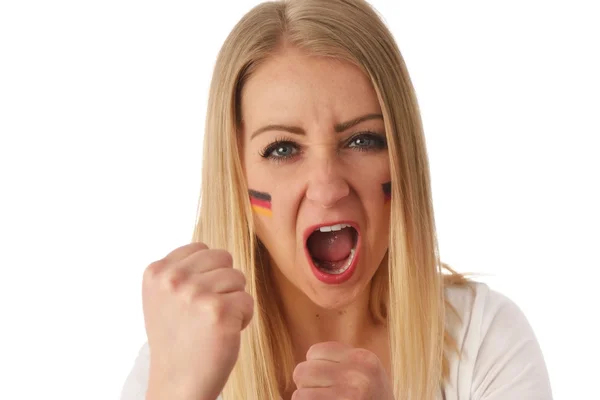 Deutscher Fußballfan — Stockfoto