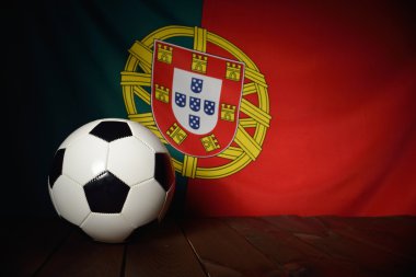 Futbol ile Portekiz bayrağı 