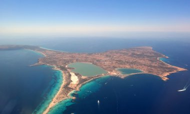 formentera havadan görünümü.