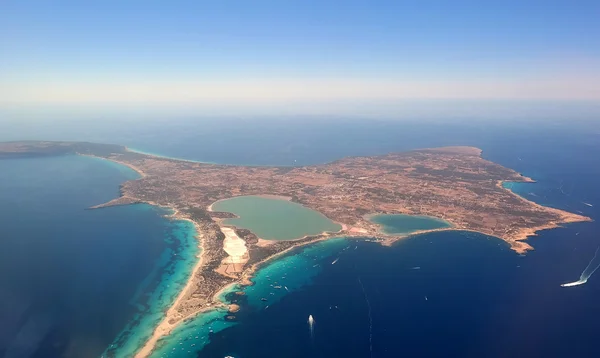 Flygfoto över formentera. — Stockfoto