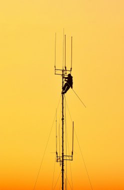 Working at height. clipart
