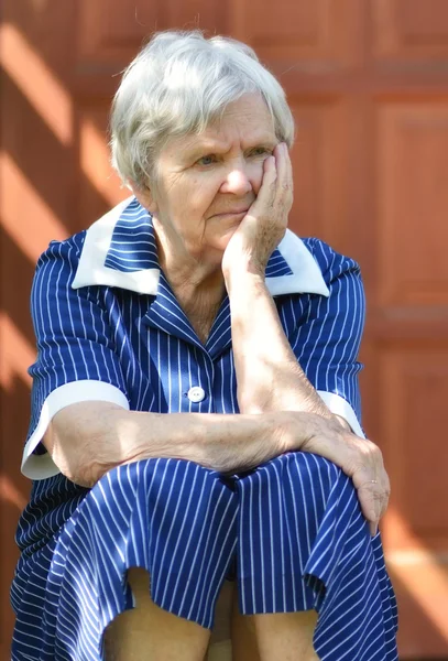 Senior thoughtful woman. — Stock Photo, Image