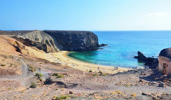 Пляж Papagayo в Лансароте. — стокове фото