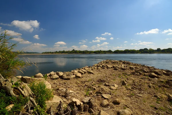 Wild oever van de rivier Vistula — Stockfoto