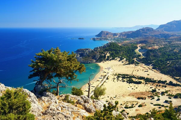 Tsambika beach on Rhodos — Stock Photo, Image