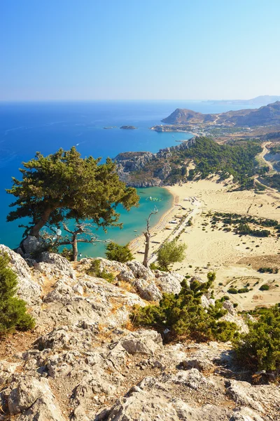 Tsambika beach on Rhodos — Stock Photo, Image