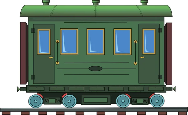 Beyaz bir arka plan üzerinde şekil demiryolu araç — Stok Vektör
